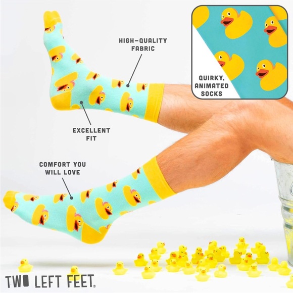 NWT Two Left Feet sitting duck socks - Picture 3 of 9